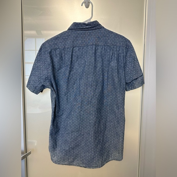 Bonobos Slim Fit Chambray White Polka Dots Casual Shirt size small - Picture 3 of 6